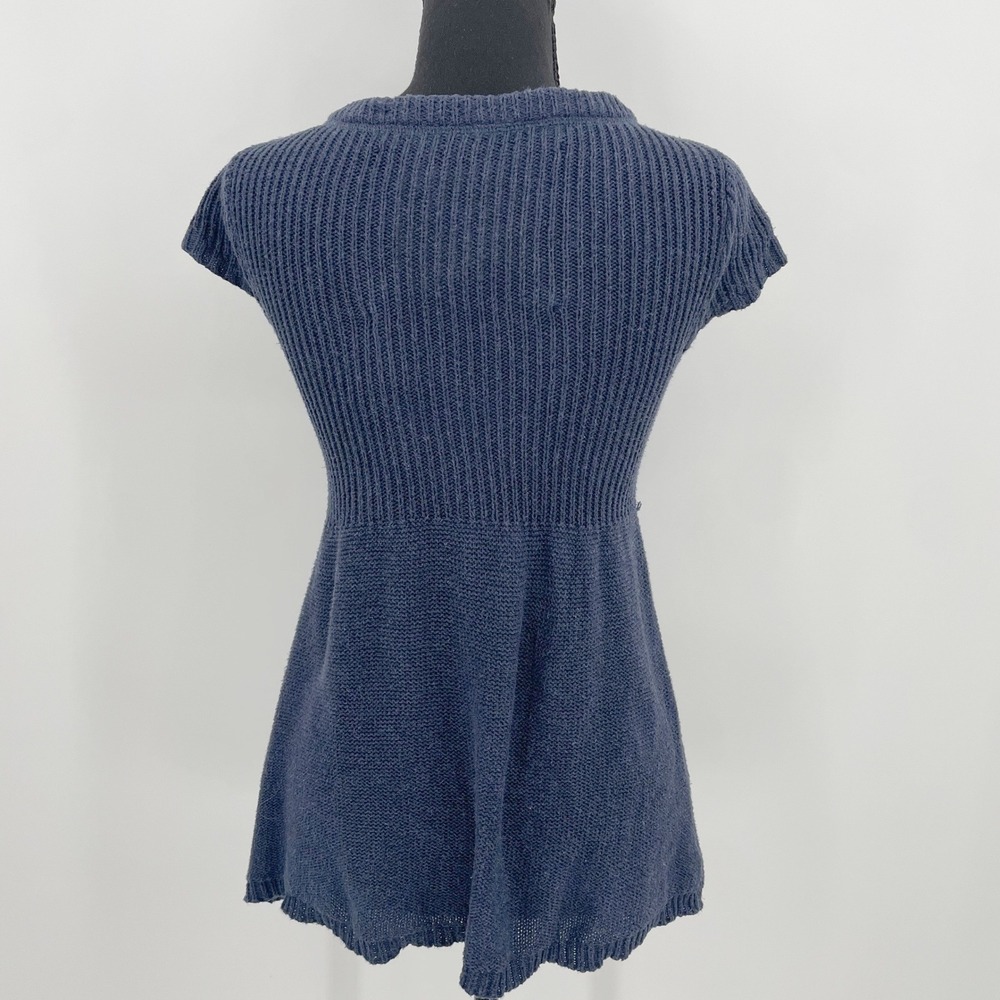VTG Abercrombie Fitch Adirondack Top Medium Blue Cotton Knit Cardigan Hong Kong - Picture 4 of 11